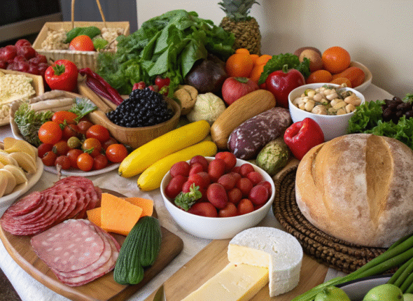 different-type-of-foods-on-a-table